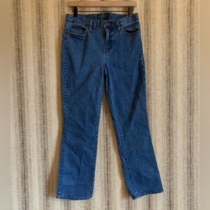 Lauren Ralph Lauren Blue Denim Jeans Women Size 6 LRL 90s Y2K Wide Casual